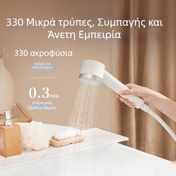 ecoco κεφαλή ντους με πίεση - ABS, στρογγυλή, ενσωματωμένη εγκατάσταση, λειτουργία βροχής