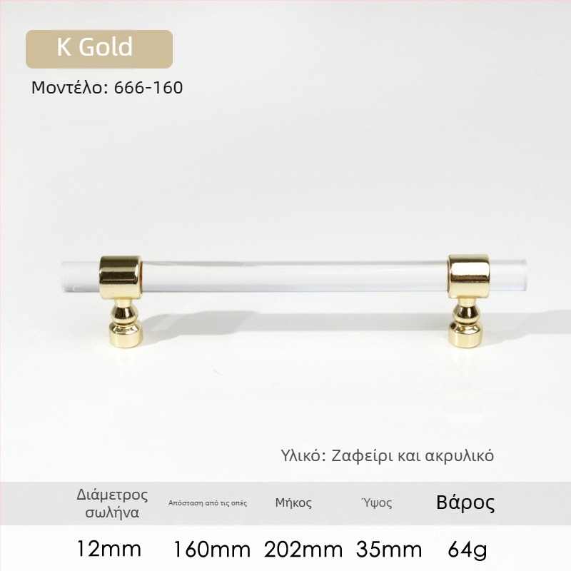 Λαβή πόρτας ντουλάπας – Μοντέλο 96 • Υλικά: ακρυλικό, κράμα ψευδαργύρου • Στυλ: μοντέρνο μινιμαλιστικό • Για πόρτες ντουλάπας