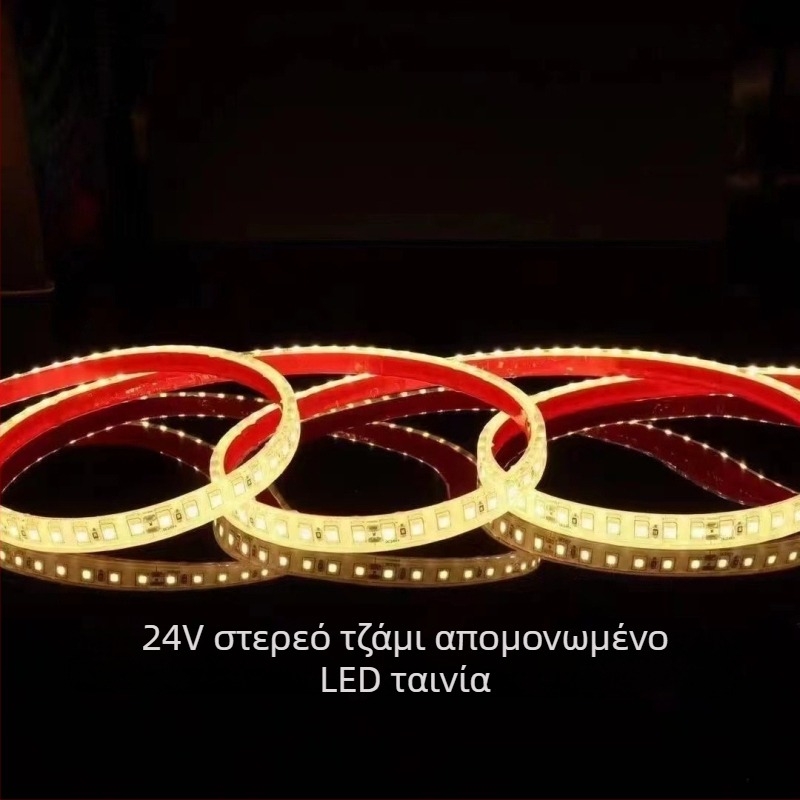 Μονοχρωματική LED ταινία 24V, IP68 αδιάβροχη, 120×3528 LED, 10 W/m, με δυνατότητα ρύθμισης φωτεινότητας