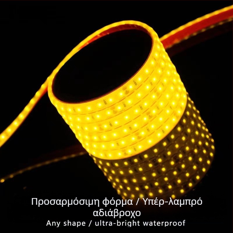 Μονοχρωματική LED ταινία 24V, IP68 αδιάβροχη, 120×3528 LED, 10 W/m, με δυνατότητα ρύθμισης φωτεινότητας