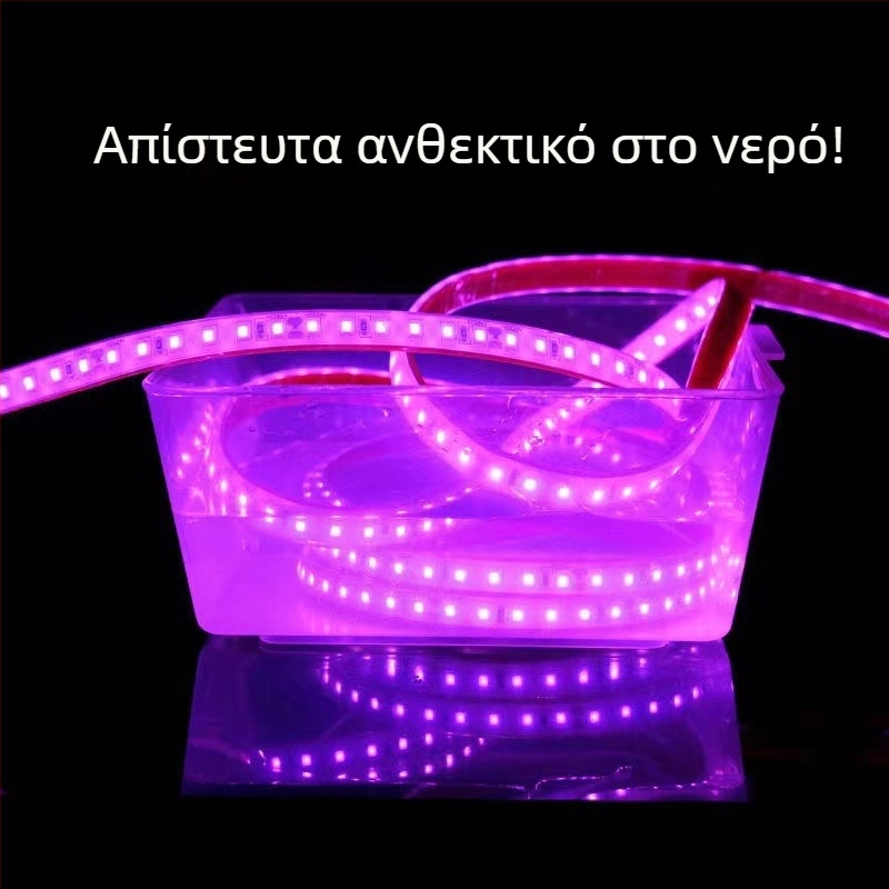 Μονοχρωματική LED ταινία 24V, IP68 αδιάβροχη, 120×3528 LED, 10 W/m, με δυνατότητα ρύθμισης φωτεινότητας