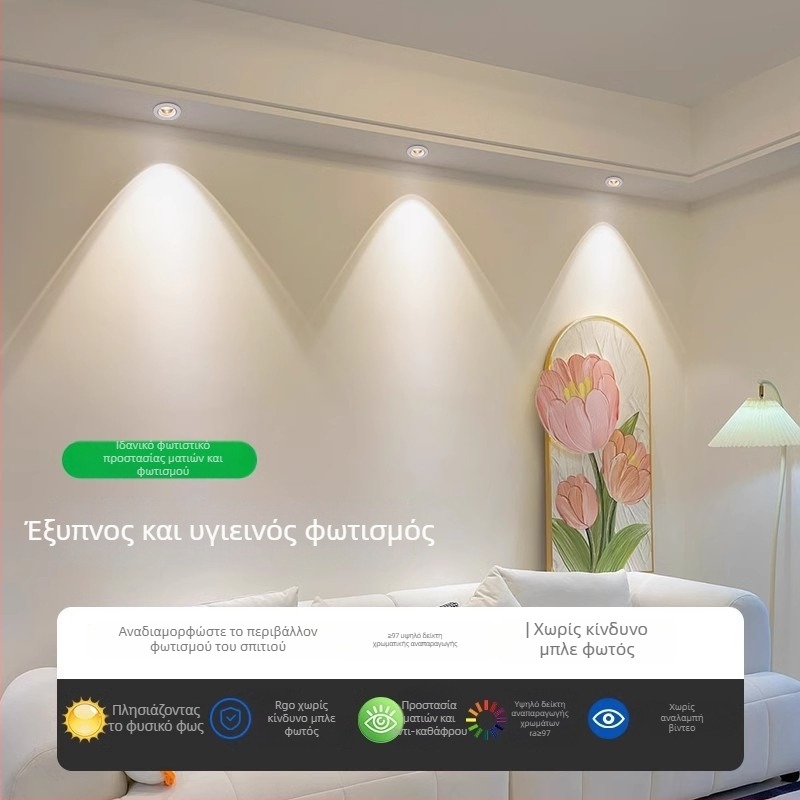 Ενσωματωμένο φωτιστικό LED τοίχου – αλουμινοένιο περίβλημα, μοντέρνος μινιμαλιστικός σχεδιασμός (LED πηγή, CRI ≥95, Τάση ≤36V, Μοντέλο PJ-CHSD)