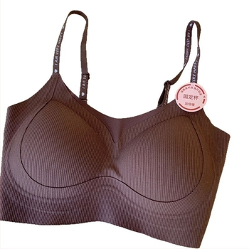 Σουτιέν χωρίς ραφές με 3/4 κάλυμμα, σταθεροί ιμάντες, διαπνοή πολυεστερικής ίνας, επένδυση από νάιλον, μεσαίο μορφοποιημένο κάλυμμα