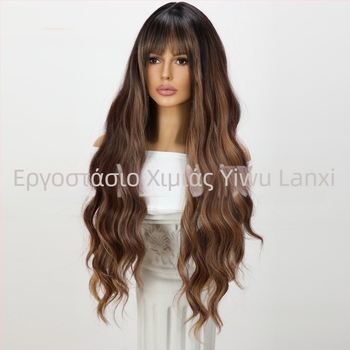 Περούκα από θερμοανθεκτικές ίνες, μεγάλα κύματα, μοντέλο SM6060, βαφόμενη