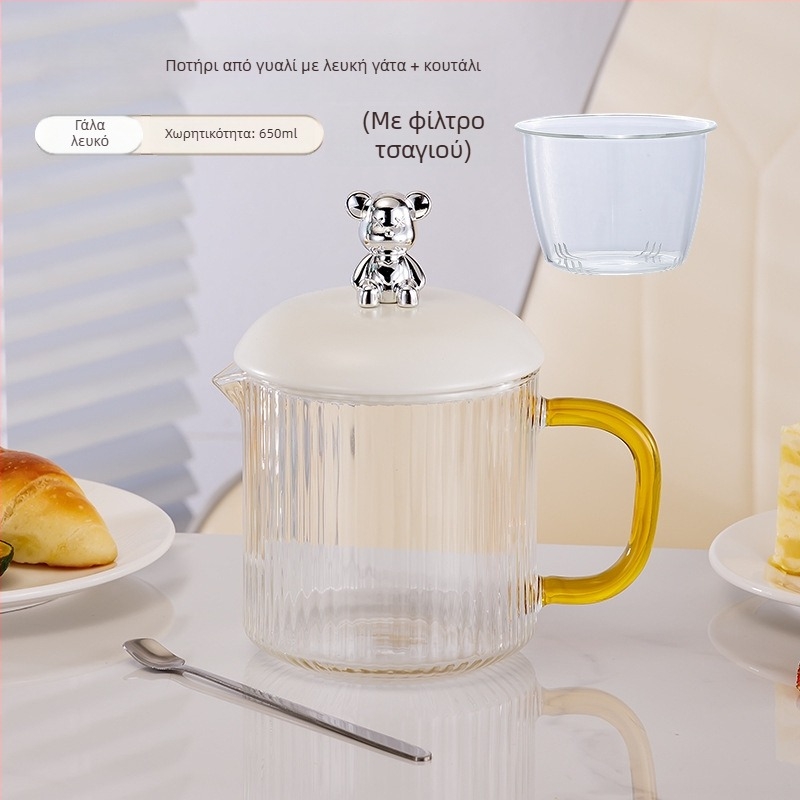 Ηλεκτρικό ποτ υγιεινής με γυάλινο σώμα από borosilicate, 650 ml, 220V, 360W, Έξυπνο χρονόμετρο με αυτόματο κλείσιμο, ηλεκτρονικός θερμοστάτης