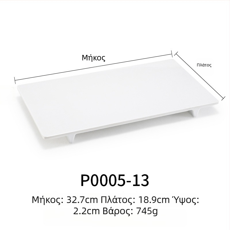 Μελαμίνη ρηχό ορθογώνιο πιάτο, ιαπωνικού στυλ, πλαστικός δίσκος με εμφάνιση πορσελάνης, για δυτικά πιάτα, διαθέσιμη εξατομίκευση