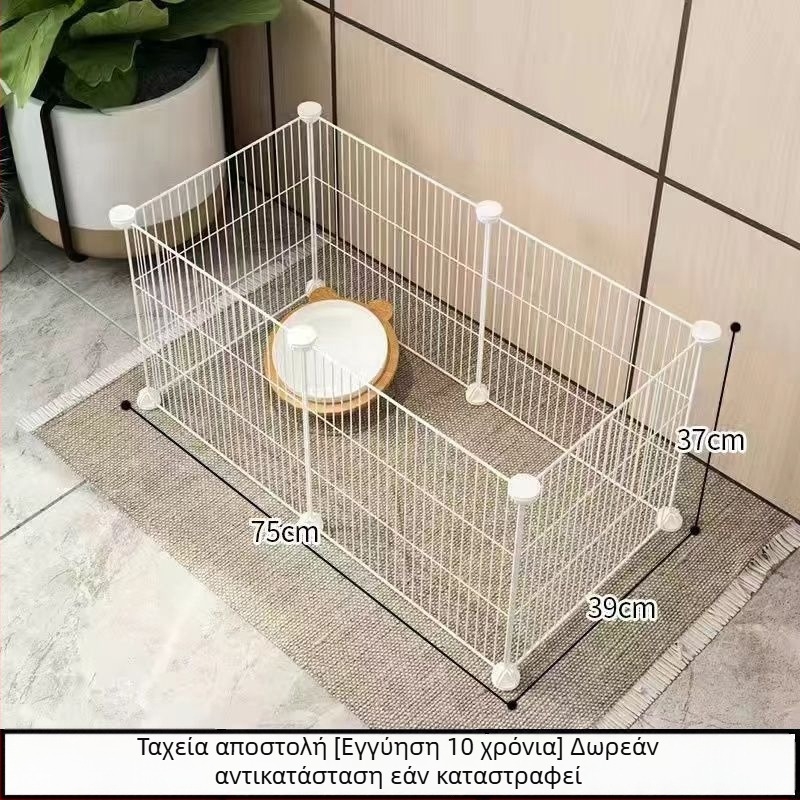 Κλουβί για κατοικίδια από μεταλλικό πλέγμα με αρθρωτά πάνελ – αποφυγή διαφυγής