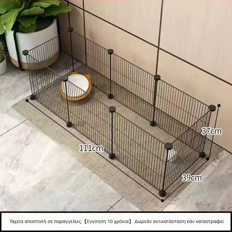 Κλουβί για κατοικίδια από μεταλλικό πλέγμα με αρθρωτά πάνελ – αποφυγή διαφυγής