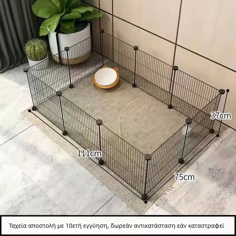 Κλουβί για κατοικίδια από μεταλλικό πλέγμα με αρθρωτά πάνελ – αποφυγή διαφυγής