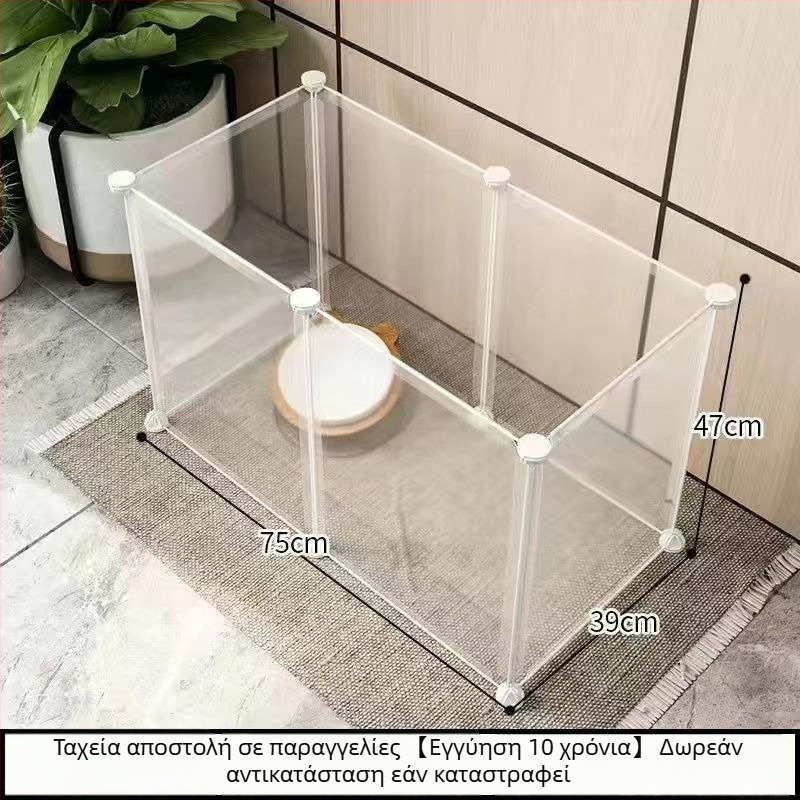 Κλουβί για κατοικίδια από μεταλλικό πλέγμα με αρθρωτά πάνελ – αποφυγή διαφυγής