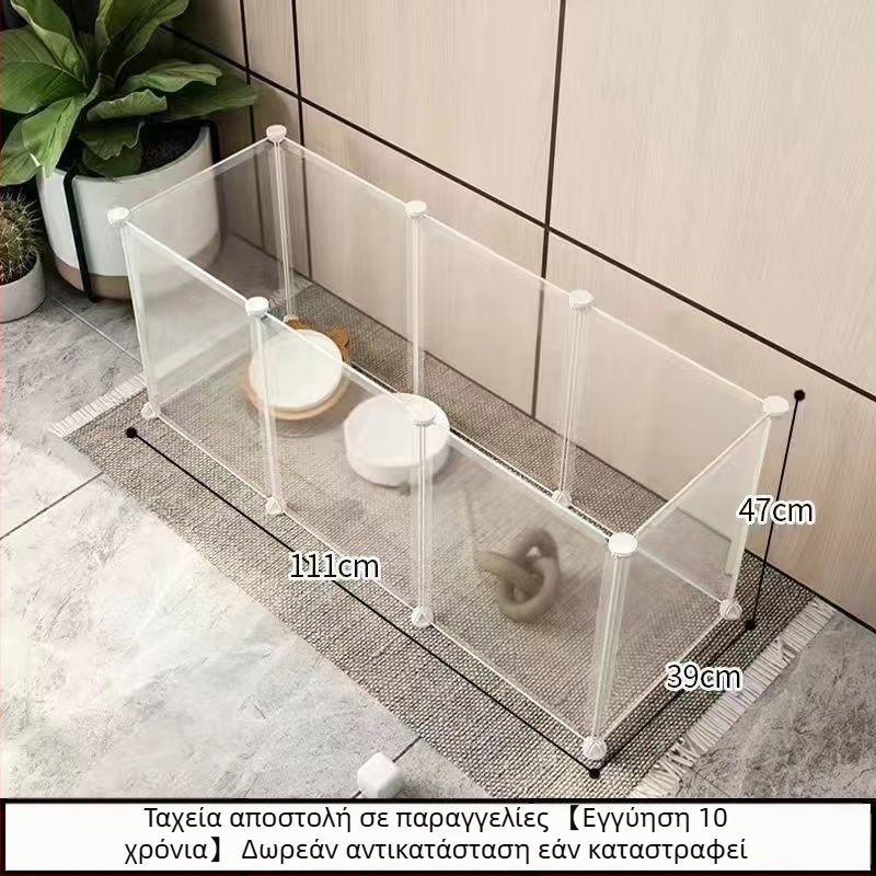 Κλουβί για κατοικίδια από μεταλλικό πλέγμα με αρθρωτά πάνελ – αποφυγή διαφυγής