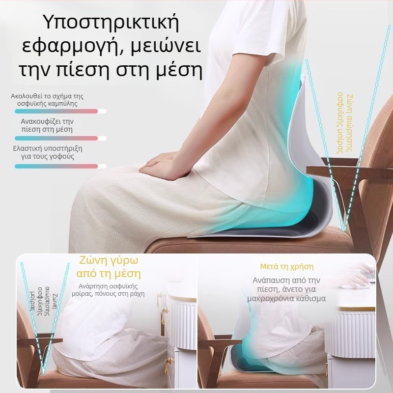 Εργονομικό μαξιλαράκι οσφυϊκής στήριξης για καρέκλα γραφείου — σφουγγάρι, πλαστικό περίβλημα, Zhuo Chen