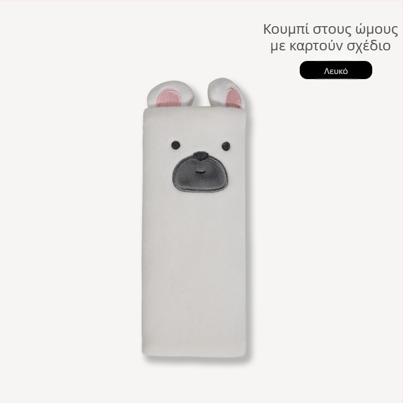 Μαξιλάρι προσκέφαλου αυτοκινήτου με αφρό μνήμης, βελούδινο κάλυμμα, μοτίβο καρτούν αρκούδας, καθολική εφαρμογή για τέσσερις εποχές