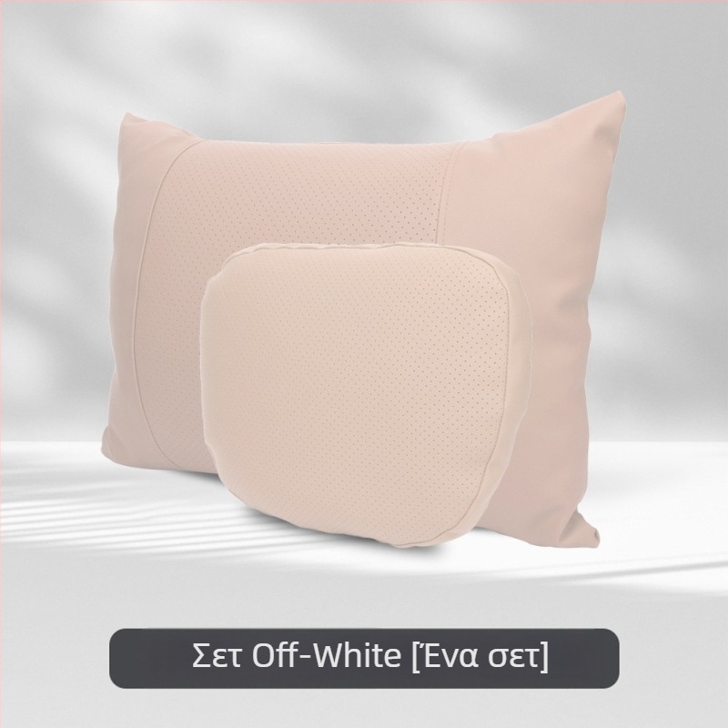 Μαξιλάρι κεφαλής αυτοκινήτου για τον αυχένα με οσφυϊκή στήριξη, καθολική εφαρμογή, επένδυση από συνθετικό δέρμα, γέμισμα Dupont cotton