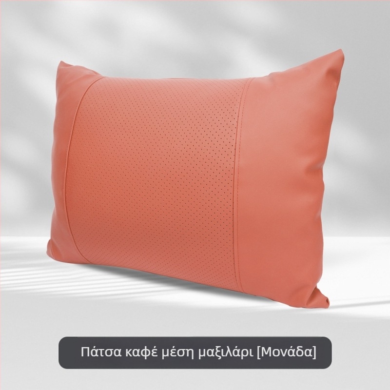Μαξιλάρι κεφαλής αυτοκινήτου για τον αυχένα με οσφυϊκή στήριξη, καθολική εφαρμογή, επένδυση από συνθετικό δέρμα, γέμισμα Dupont cotton