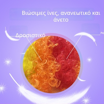 Περούκα για cosplay, Αφρο στιλ, κοντά μαλλιά, σύρμα υψηλής θερμοκρασίας, μηχανισμός κατασκευής, μοντέλο 121205