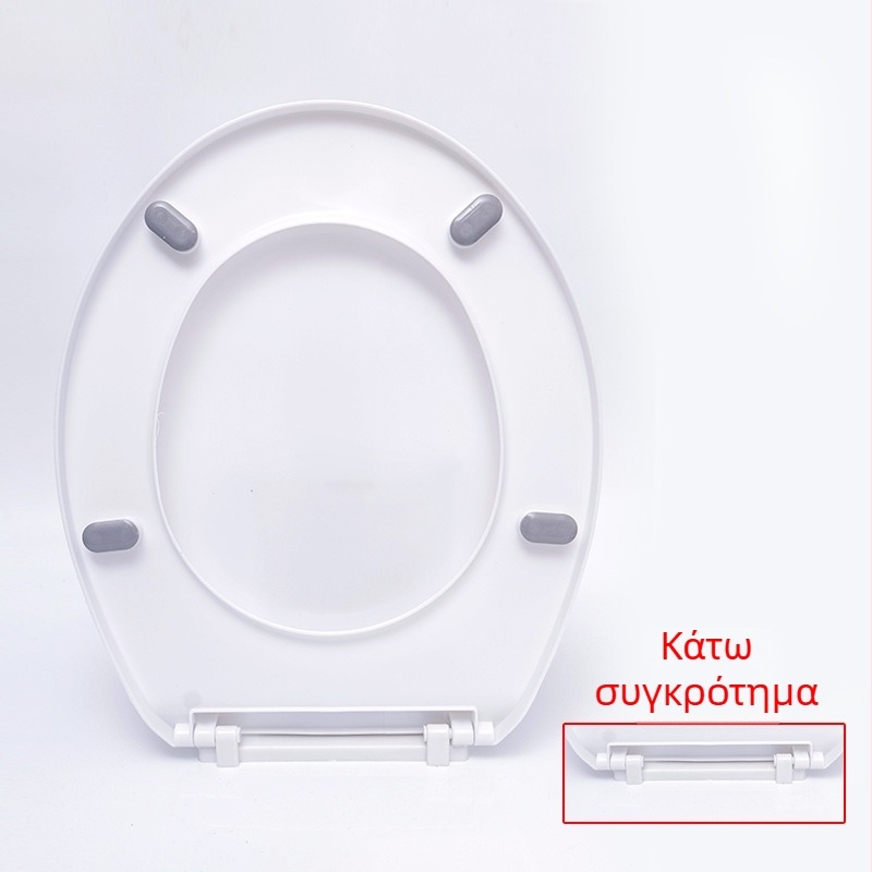 Καπάκι τουαλέτας με αργό κλείσιμο; τύπου UOV; παχύτερο; PP πλάκα; απόσταση οπών 8–25 мм