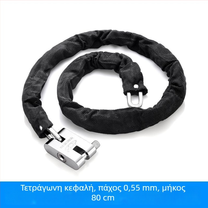 Λουκέτο αλυσίδας με προστασία κατά της κλοπής και κατά της κοπής, από ατσάλι, μοντέλο 698573, Guangzhou Jingli, κατάλληλο για τρίκυκλα, ποδήλατα, μοτοσικλέτες και ηλεκτρικά ποδήλατα, μοντέρνος μινιμαλιστικός σχεδιασμός.