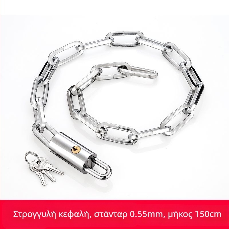 Λουκέτο αλυσίδας με προστασία κατά της κλοπής και κατά της κοπής, από ατσάλι, μοντέλο 698573, Guangzhou Jingli, κατάλληλο για τρίκυκλα, ποδήλατα, μοτοσικλέτες και ηλεκτρικά ποδήλατα, μοντέρνος μινιμαλιστικός σχεδιασμός.