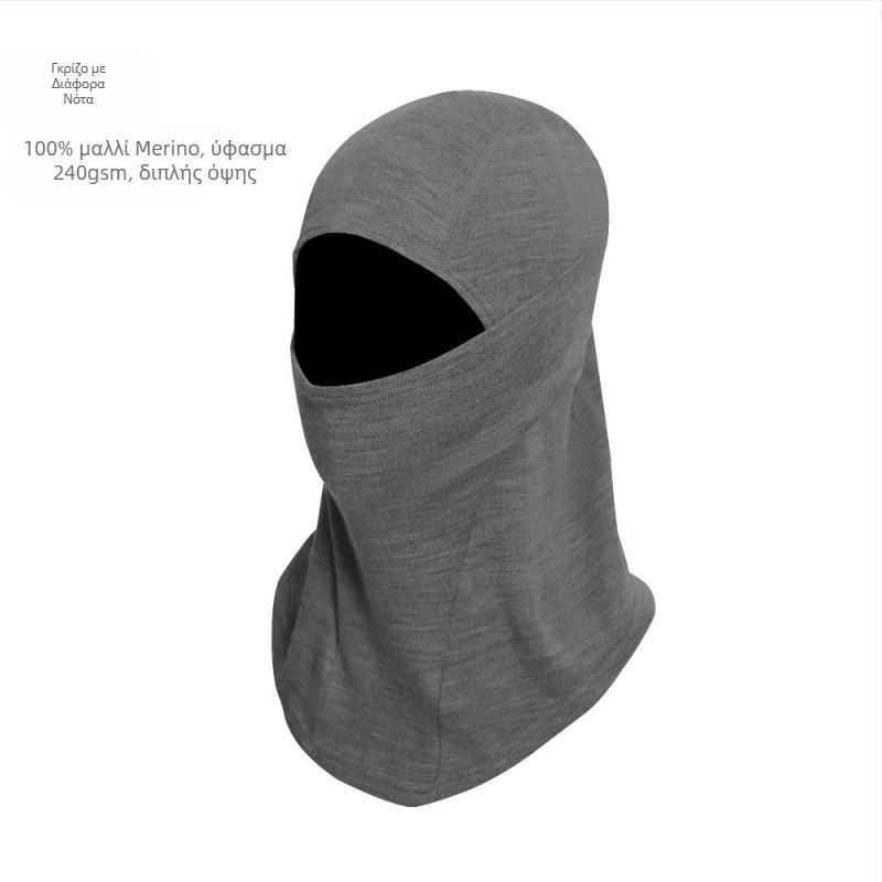 Merino Wool Hood Mask για μοτοσυκλέτες: προστασία από τον ήλιο, απορροφητικό ίδρωτας πρόσωπο, Unisex, υπαίθριες δραστηριότητες οδήγησης