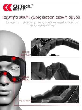 Γυαλιά ποδηλασίας, αθλητικού στυλ, unisex, μοντέλο CKY-134, υλικό PC