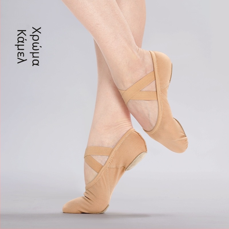 Χορευτικά Παπούτσια Lingyan – Ελαστικό πάνω μέρος από ύφασμα, Σόλα από δέρμα αγελάδας, Διαπνοή, Ανθεκτικά στη φθορά, Υποστήριξη γύρω από το πόδι – Για ενήλικες, Unisex, Χορευτικές κινήσεις