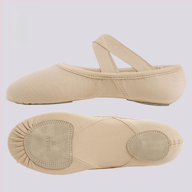 Χορευτικά Παπούτσια Lingyan – Ελαστικό πάνω μέρος από ύφασμα, Σόλα από δέρμα αγελάδας, Διαπνοή, Ανθεκτικά στη φθορά, Υποστήριξη γύρω από το πόδι – Για ενήλικες, Unisex, Χορευτικές κινήσεις