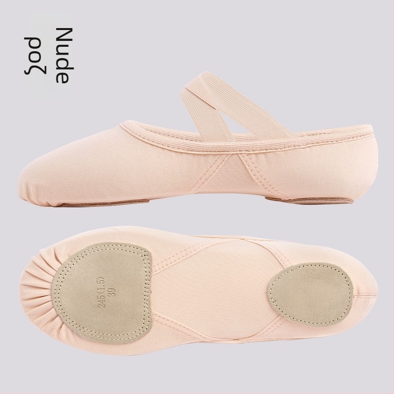 Χορευτικά Παπούτσια Lingyan – Ελαστικό πάνω μέρος από ύφασμα, Σόλα από δέρμα αγελάδας, Διαπνοή, Ανθεκτικά στη φθορά, Υποστήριξη γύρω από το πόδι – Για ενήλικες, Unisex, Χορευτικές κινήσεις