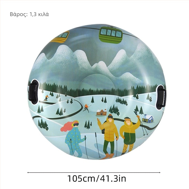 Φουσκωμένο χειμερινό σανίδι snowboard και έλκηθρο — PVC, ανθεκτικό σε κρύο και φθορά, πάχος PVC 45, Μάρκα YHS4682