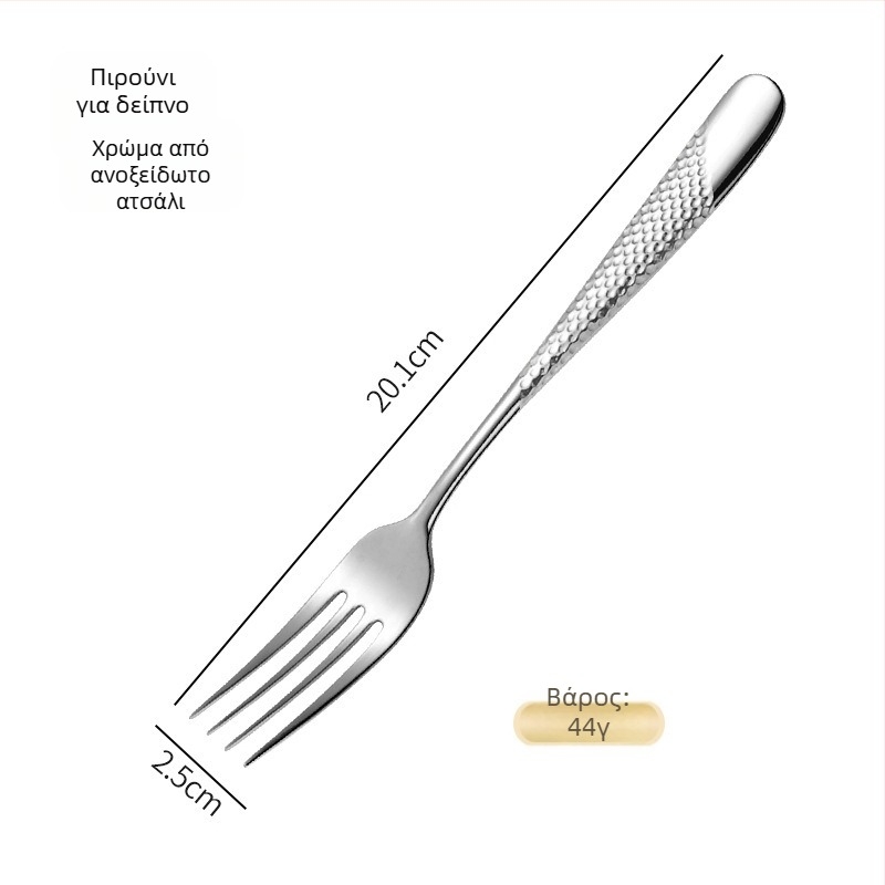 Platinum σετ μαχαιροπίρουνα από ανοξείδωτο ατσάλι 304 για δυτικά γεύματα, μαχαίρι, πιρούνι και κουτάλι, φινίρισμα καθρέπτης, ελαφρύς πολυτελής ρετρό στυλ, δυνατότητα παραμετροποίησης