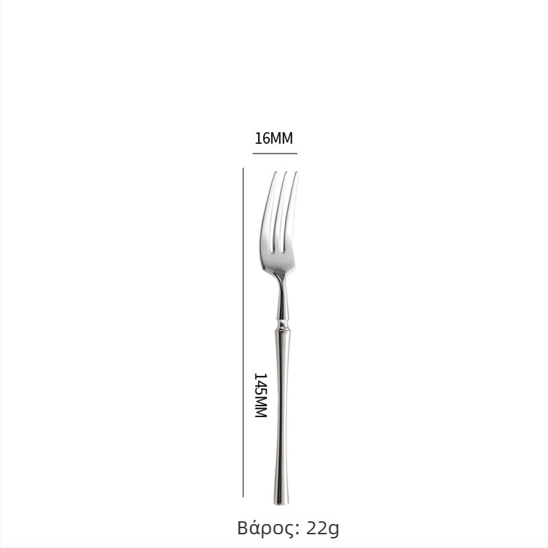 Έξι τεμάχια σετ μαχαιροπήρουνα από 304 ανοξείδωτο ατσάλι με καθρέπτινο φινίρισμα, σκανδιναβικό μινιμαλιστικό στυλ, δυνατότητα εκτύπωσης λογότυπου