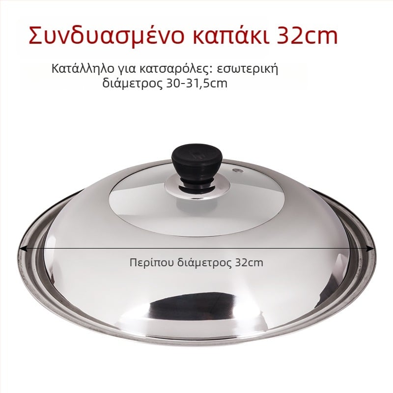 Καπάκι για κατσαρόλα από ανοξείδωτο χάλυβα με διαφανή σχεδίαση, μοντέλο Zhgg001 (Υλικό: Ανοξείδωτος χάλυβας; Βάρος: 1–3 kg; Στυλ: Μοντέρνος μινιμαλισμός)