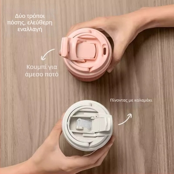 Κύπελλο γυαλιού ανθεκτικό στη θερμοκρασία με καλαμάκι, χειροποίητο με καπάκι, κατάλληλο για γραφείο, καφέ ή γάλα.