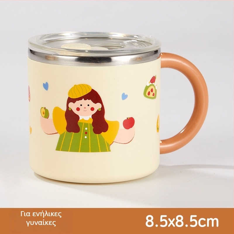 Κούπα από ανοξείδωτο ατσάλι 304 με διπλό τοίχωμα, καπάκι, φορητή