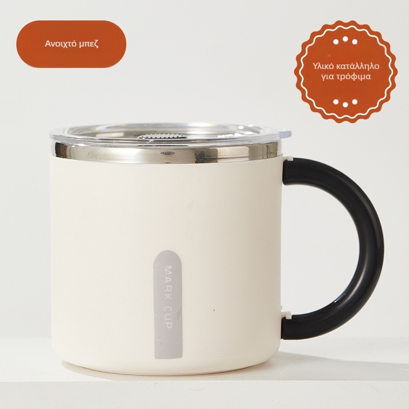 Κούπα από ανοξείδωτο ατσάλι 304 με διπλό τοίχωμα, καπάκι, φορητή