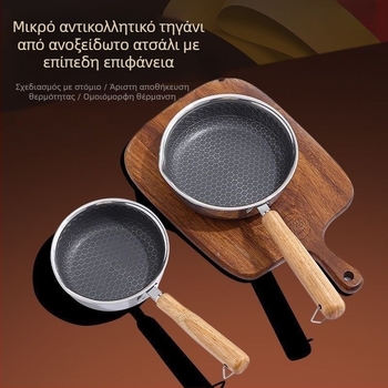 Τηγάνι από ανοξείδωτο ατσάλι για αυγά, αντικολλητικό, κατάλληλο για γενικές εστίες, μοντέλο: Τηγάνι με αντικολλητικό στρώμα