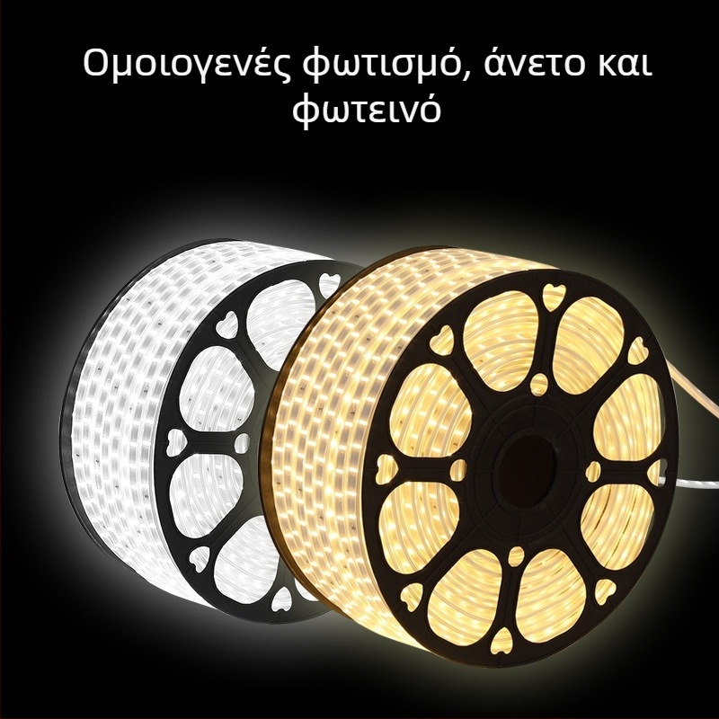 LED λωρίδα 5730, εξωτερική αδιάβροχη, 220V, 120 LED, ρυθμιζόμενη φωτεινότητα