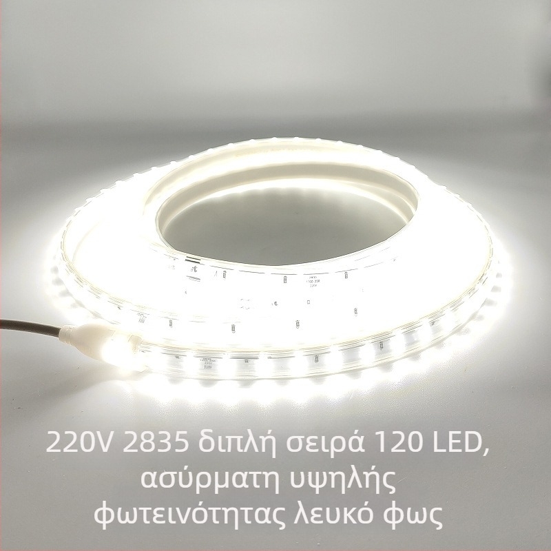 Ταινία LED 2835, 220V, διπλής σειράς, 120 LED, Sanan LED chips