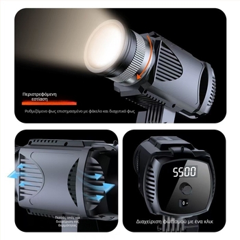 Φωτιστικά ψηφιακής φωτογραφίας 40W υψηλής ισχύος, φως στούντιο με ρυθμιζόμενη φωτεινότητα και θερμοκρασία χρώματος 3000K–6000K