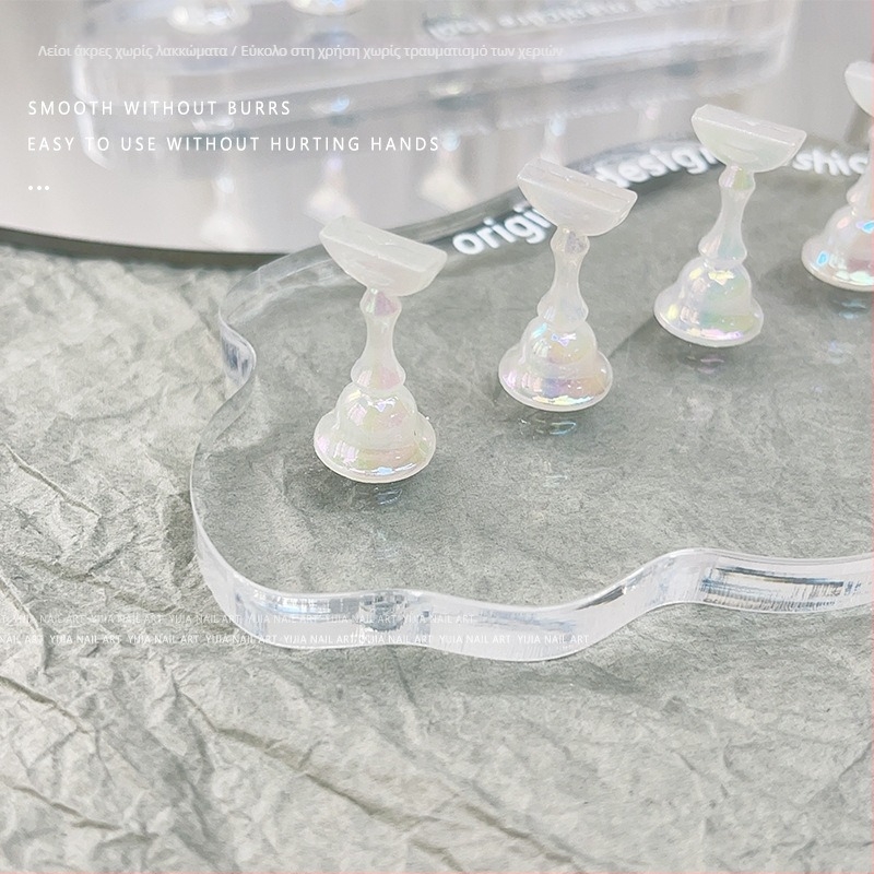 lorossi Βάση εξάσκησης μανικιούρ με ακρυλική παλέτα και Aurora για νύχια – βάση από πηλό για νύχια και φορητό εργαλείο τοποθέτησης