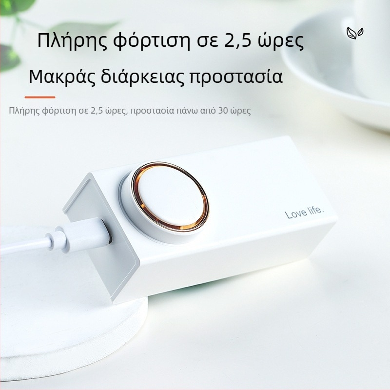 Φορητός καθαριστής αέρα USB με ενεργό άνθρακα και όζον για οικιακή απολύμανση και εξουδετέρωση οσμών; χαμηλός θόρυβος κάτω από 36 dB; ροή αέρα 50 m³/ώρα; κατάλληλο για χώρους έως 10 m²
