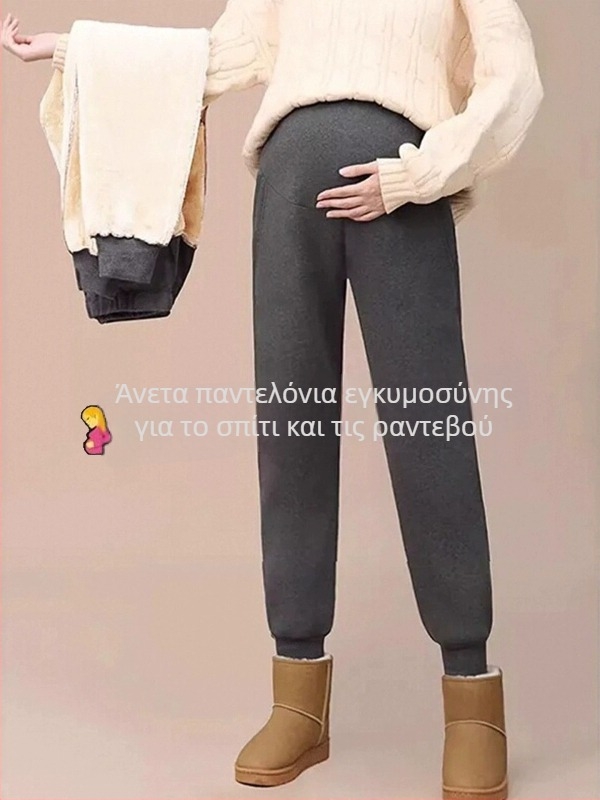 Κολάν εγκυμοσύνης για φθινόπωρο-χειμώνα, παχύ βαμβάκι 90–95%, μικροελαστικότητα, ζεστά, φθινόπωρο-χειμώνα 2025