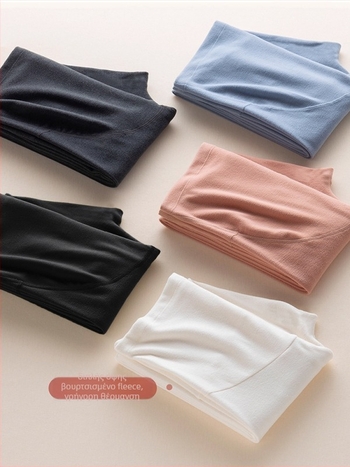 Κολάν εγκύου με υψηλή μέση και υποστήριξη κοιλιάς, στενό κόψιμο, 90-95% πολυεστέρας, έως 30% ελαστάνη, κατάλληλο για φθινόπωρο και χειμώνα