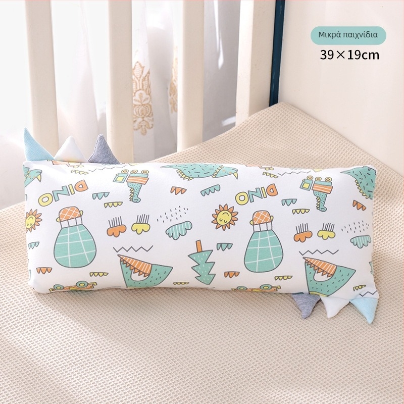 Παιδικό μαξιλάρι, ορθογώνιο, με ίνες μπαμπού και πυρήνα βαμβακιού, χαμηλό προφίλ 1–5 εκ, στυλ καρτούν