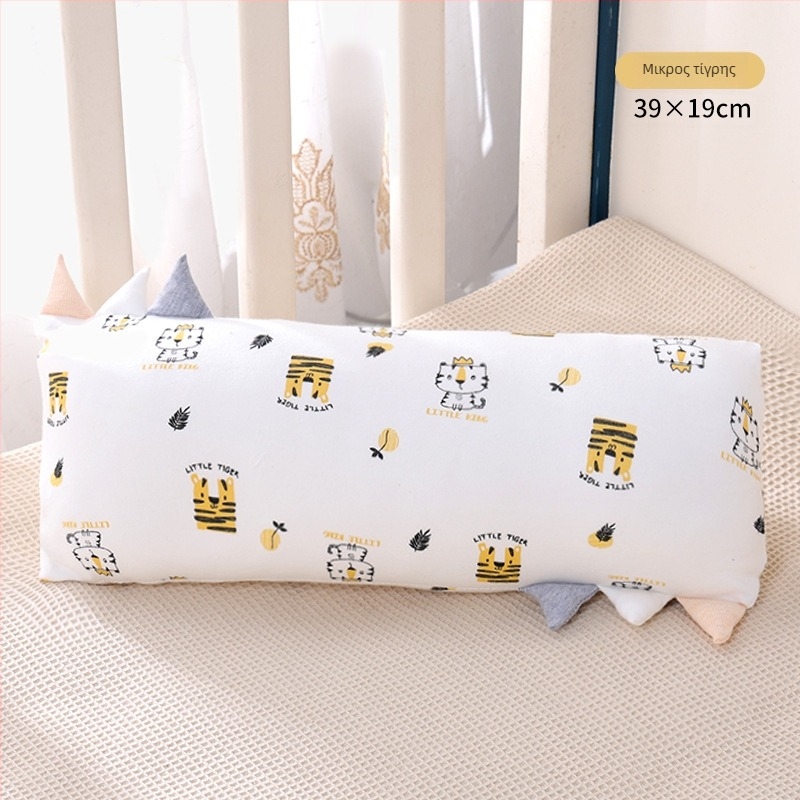 Παιδικό μαξιλάρι, ορθογώνιο, με ίνες μπαμπού και πυρήνα βαμβακιού, χαμηλό προφίλ 1–5 εκ, στυλ καρτούν