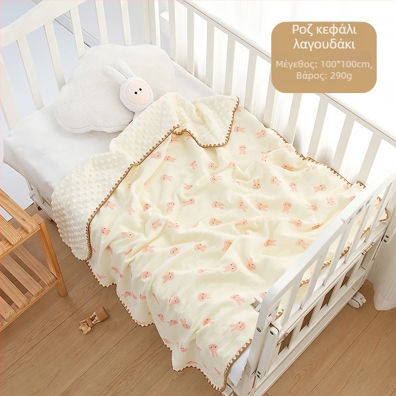 Κουβέρτα μωρού από 100% βαμβάκι, 300–500 g, για νεογνά έως 6 ετών, όλες οι εποχές, στυλ καρτούν.