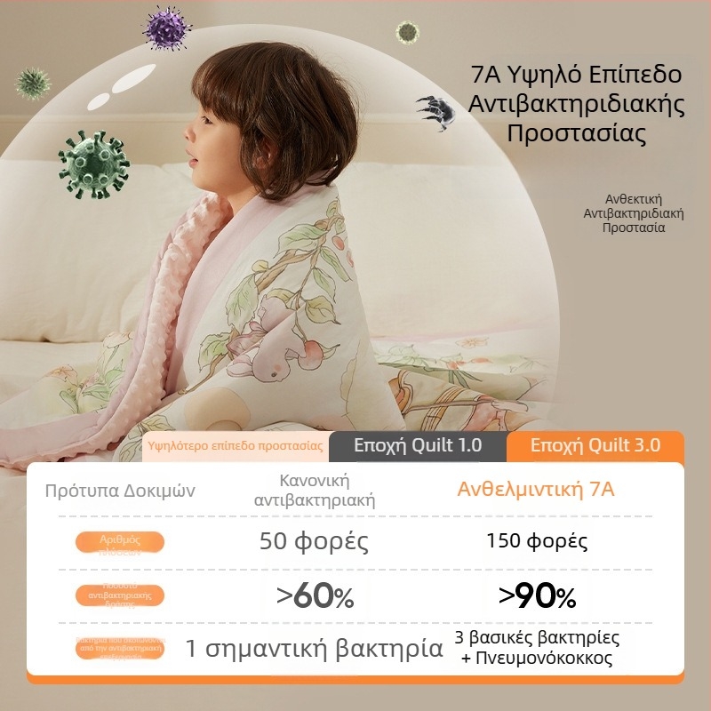 Βρεφικό παπλωμα με πολυεστερικό γέμισμα, πλεκτό βαμβακερό ύφασμα, 0,55–1,0 kg, για άνοιξη και φθινόπωρο, κατάλληλο για 1–2 ετών