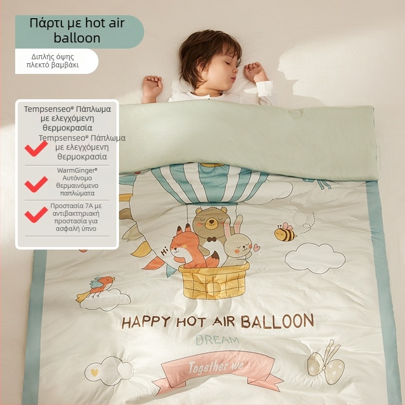 Βρεφικό παπλωμα με πολυεστερικό γέμισμα, πλεκτό βαμβακερό ύφασμα, 0,55–1,0 kg, για άνοιξη και φθινόπωρο, κατάλληλο για 1–2 ετών