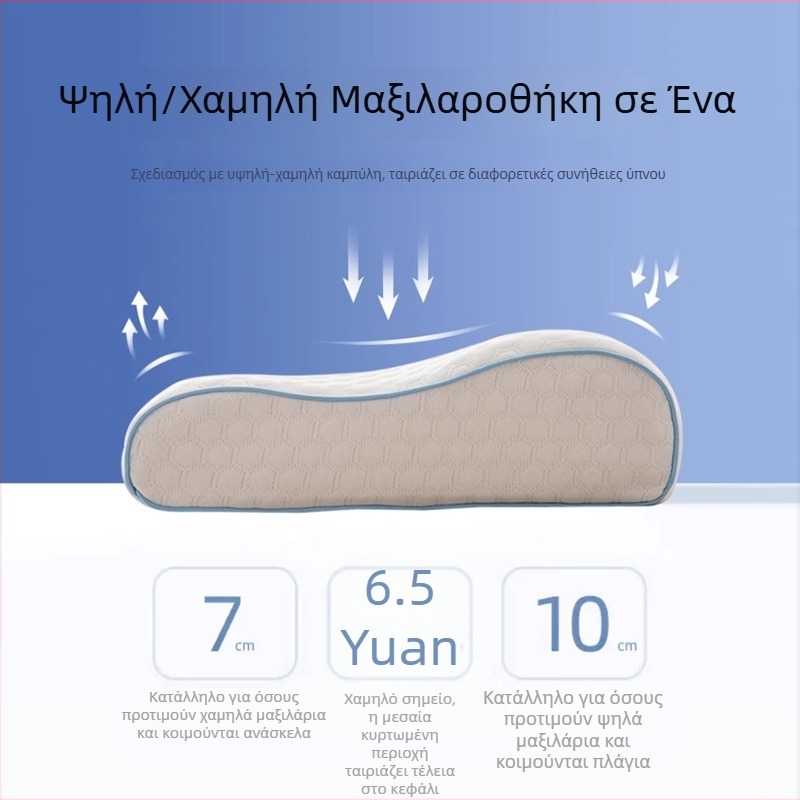 Pillow Island μαξιλάρι αυχένα σε σχήμα πεταλούδας, αφρός μνήμης, ύψος 5–10 εκ, βάρος 1 κιλό, αναπνεύσιμο