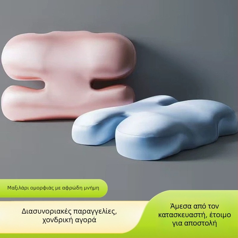 Μαξιλάρι από αφρό μνήμης, ορθογώνιο σχήμα, βάρος 0,5–1,0 κιλά, κάλυμμα πολυεστέρα με ημι-λαμπερό φινίρισμα, κατάλληλο για ενήλικες